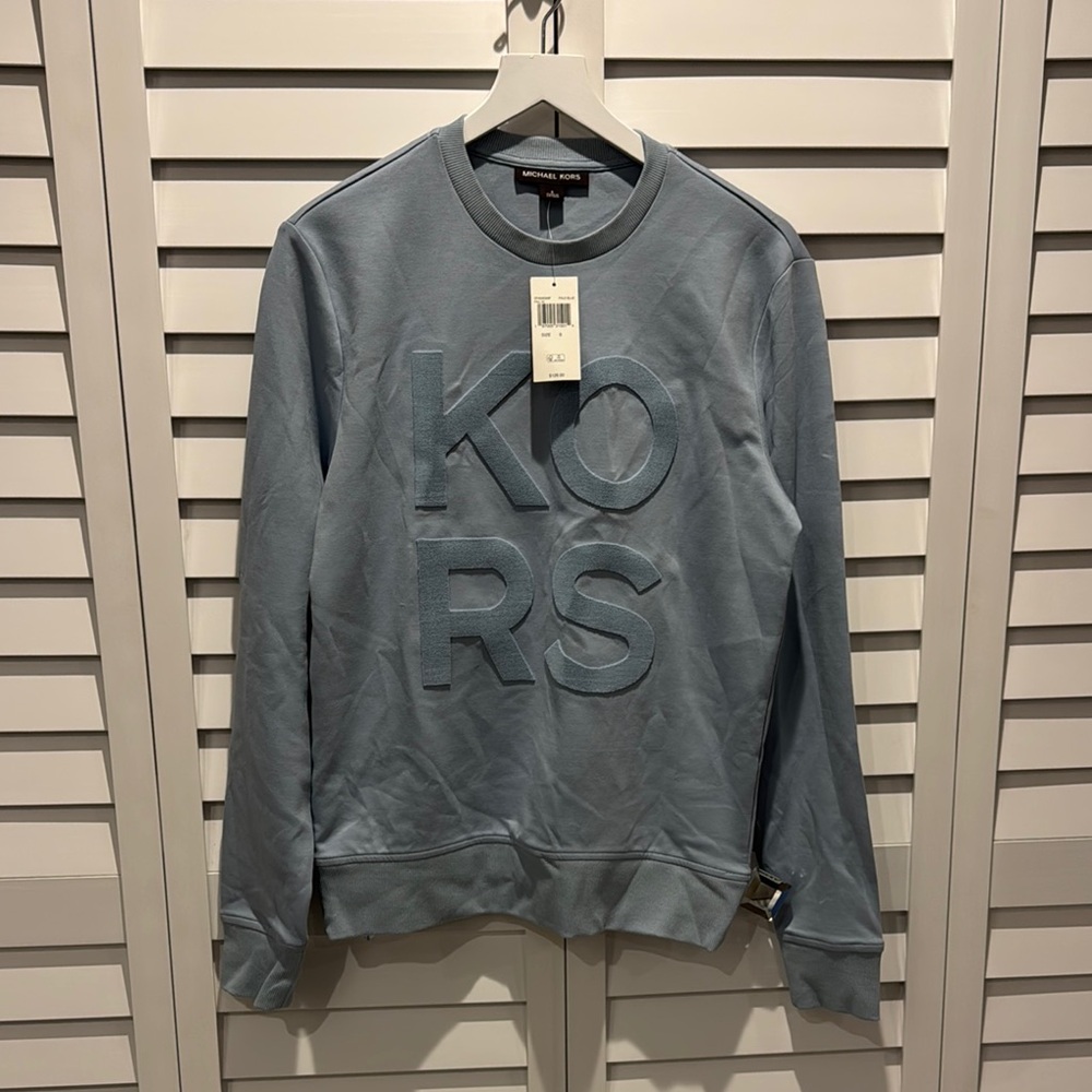 Michael Kors Men's Blue Cotton Blend Sweatshirt.